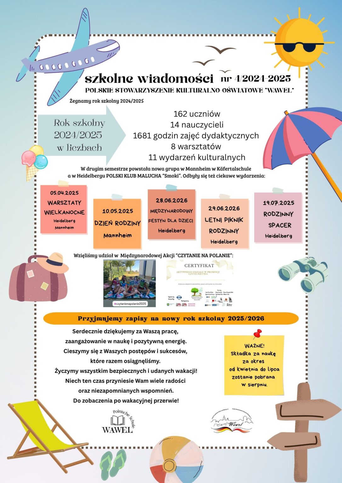 Szkolne wiadomości nr 4 rok szkolny 2024/2025